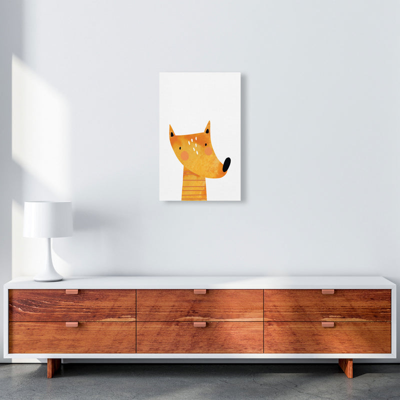 Scandi Fox Watercolour Framed Nursey Wall Art Print A3 Canvas