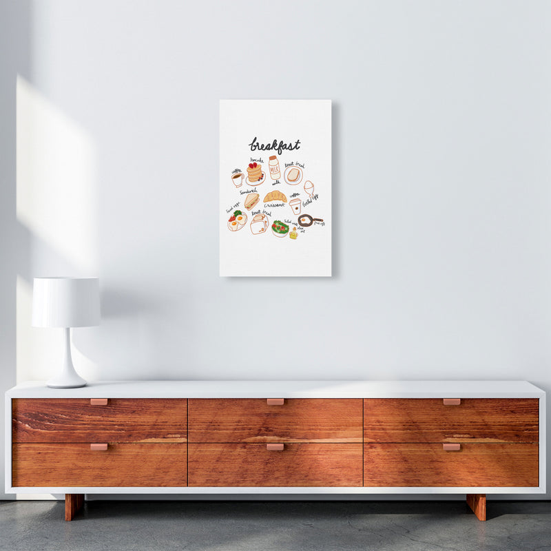 Breakfast Collection Portrait Modern Print, Framed Kitchen Wall Art A3 Canvas