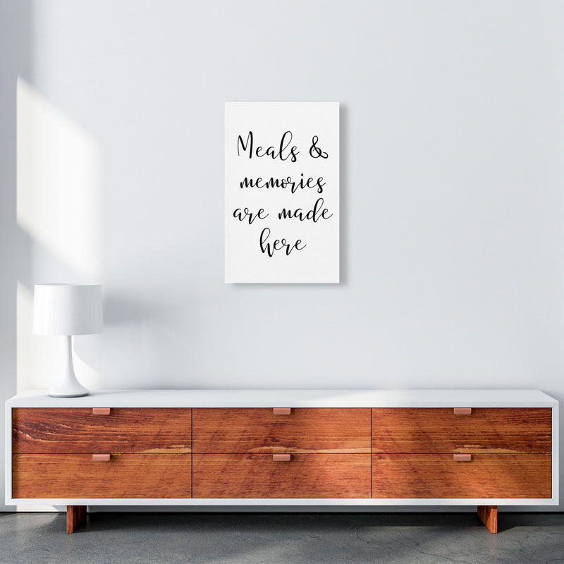 Meals And Memories Modern Print, Framed Kitchen Wall Art A3 Canvas