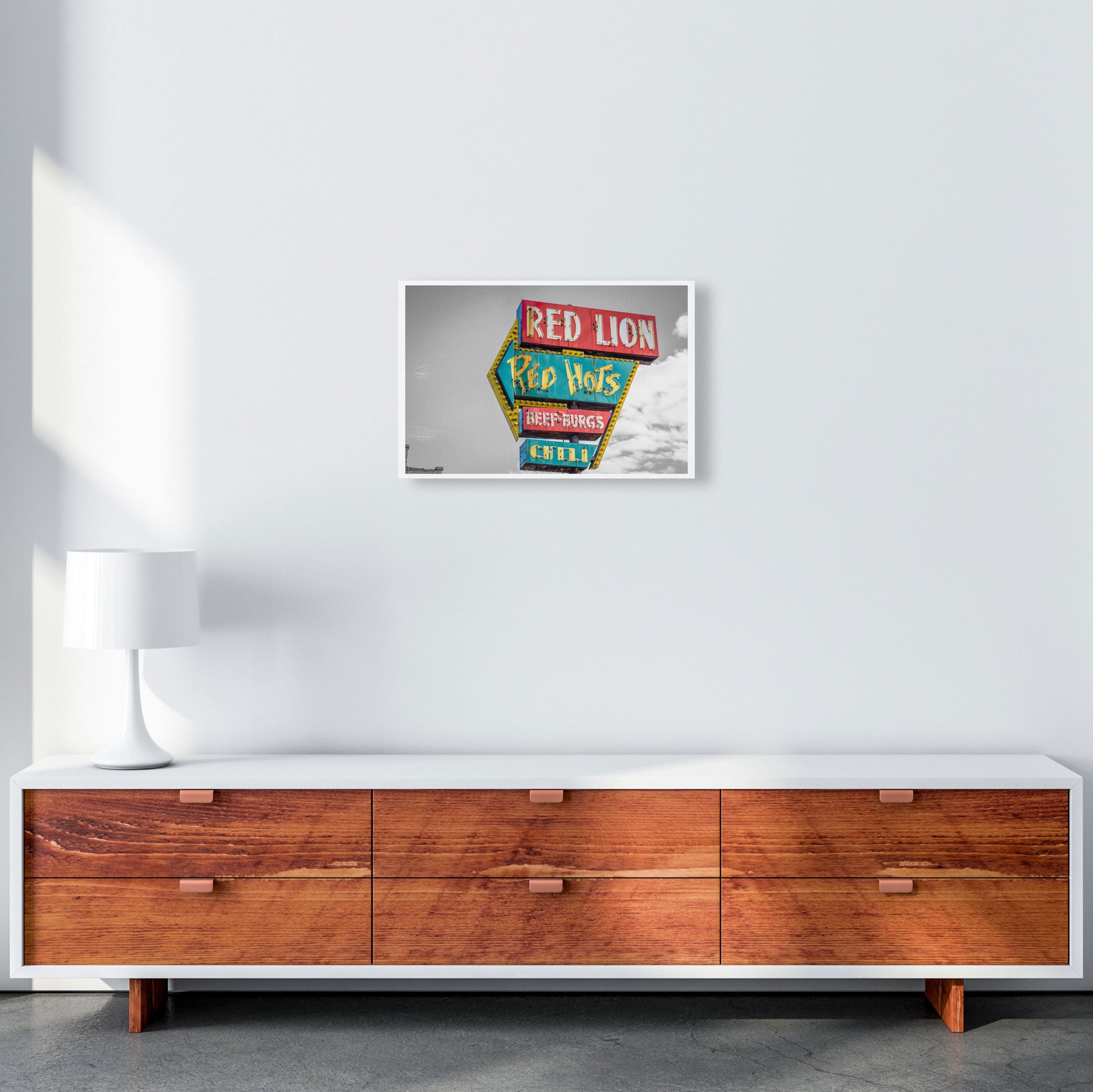 Vintage American Billboard Modern Print A3 Canvas