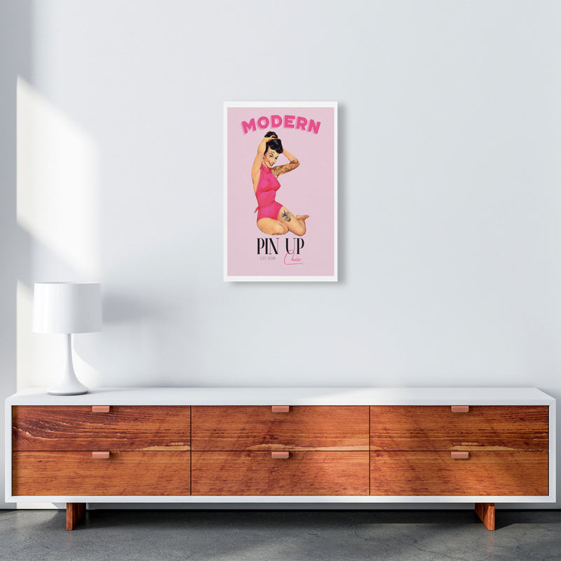 Modern Pin Up Girl Modern Print A3 Canvas