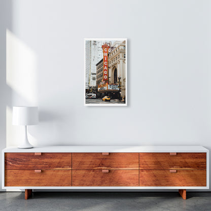 Retro Chicago Theatre Modern Print A3 Canvas