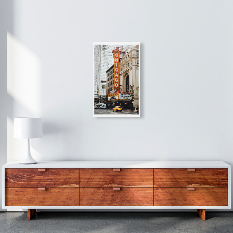 Retro Chicago Theatre Modern Print A3 Canvas