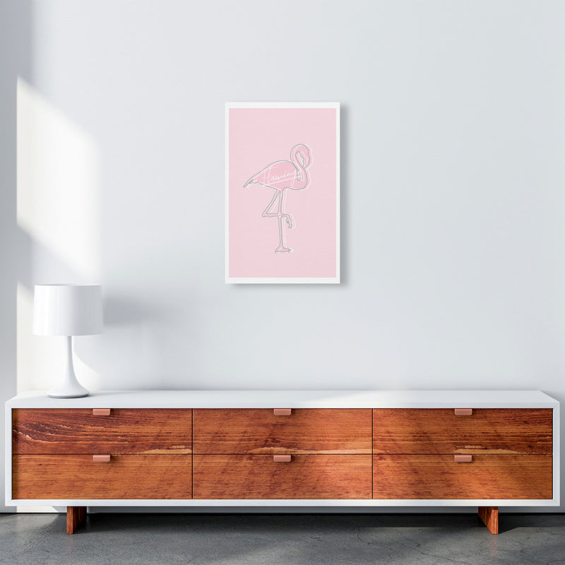 Pink Flamingo Modern Print Animal Art Print A3 Canvas