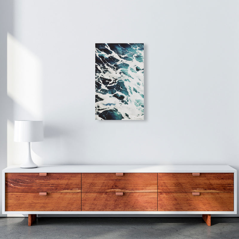 Blue White Water Modern Print, Framed Botanical & Nature Art Print A3 Canvas
