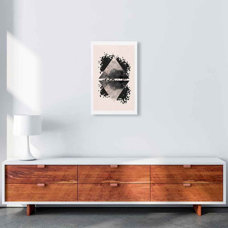 Nude And Black Watercolour 1 Art Print by Pixy Paper A3 Canvas