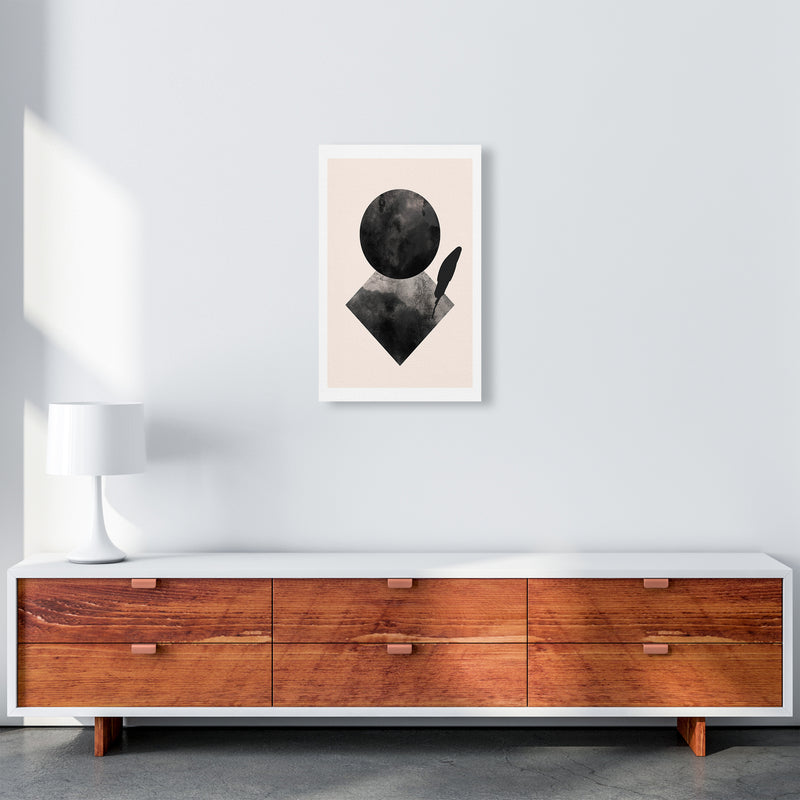 Nude And Black Watercolour 2 Art Print by Pixy Paper A3 Canvas