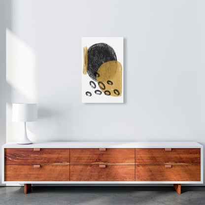 Dalia Chalk Black And Gold Bubbles  Art Print by Pixy Paper A3 Canvas