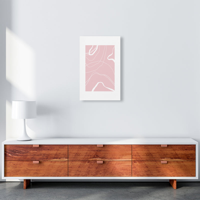 Mila Pink Swirls N14  Art Print by Pixy Paper A3 Canvas