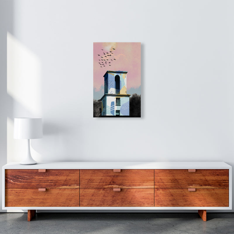 Pop Art Concrete Tower  Art Print by Pixy Paper A3 Canvas