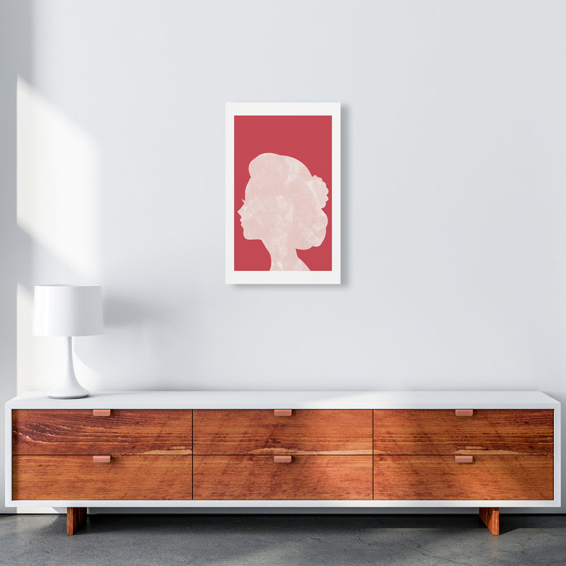 Marble Head Red  Art Print by Pixy Paper A3 Canvas