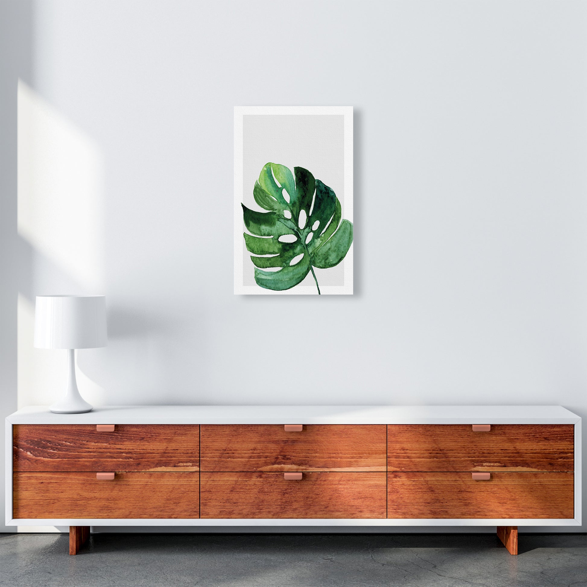 Leaf With Grey Back Exotic  Art Print by Pixy Paper A3 Canvas