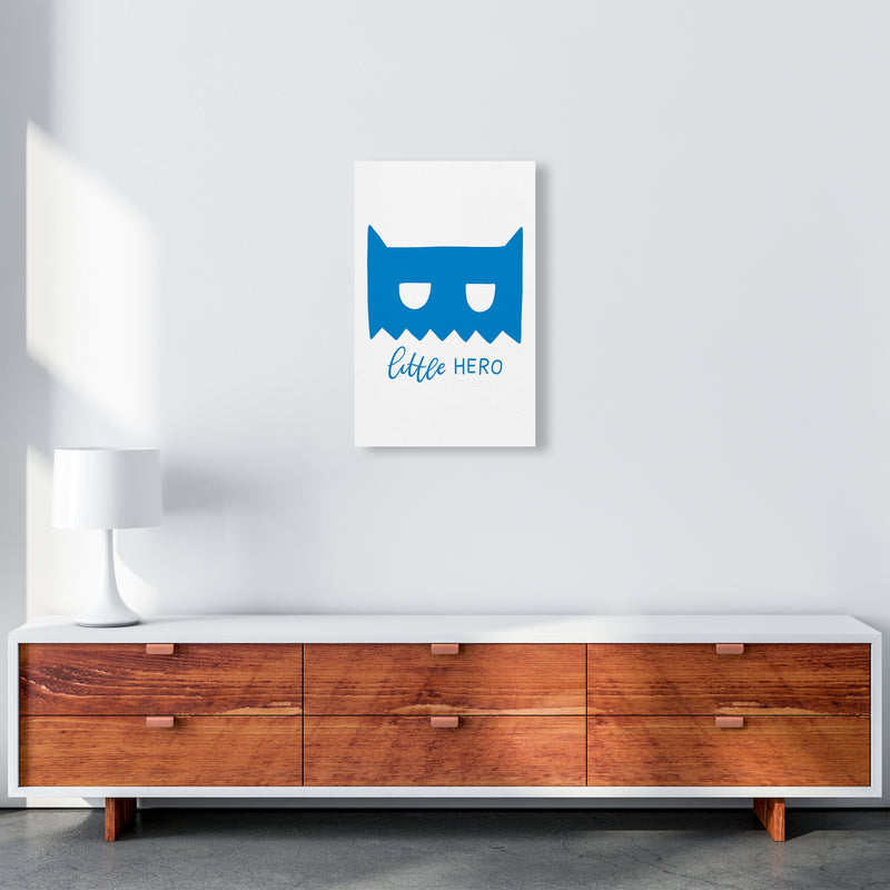 Little Hero Mask Blue Super Scandi  Art Print by Pixy Paper A3 Canvas