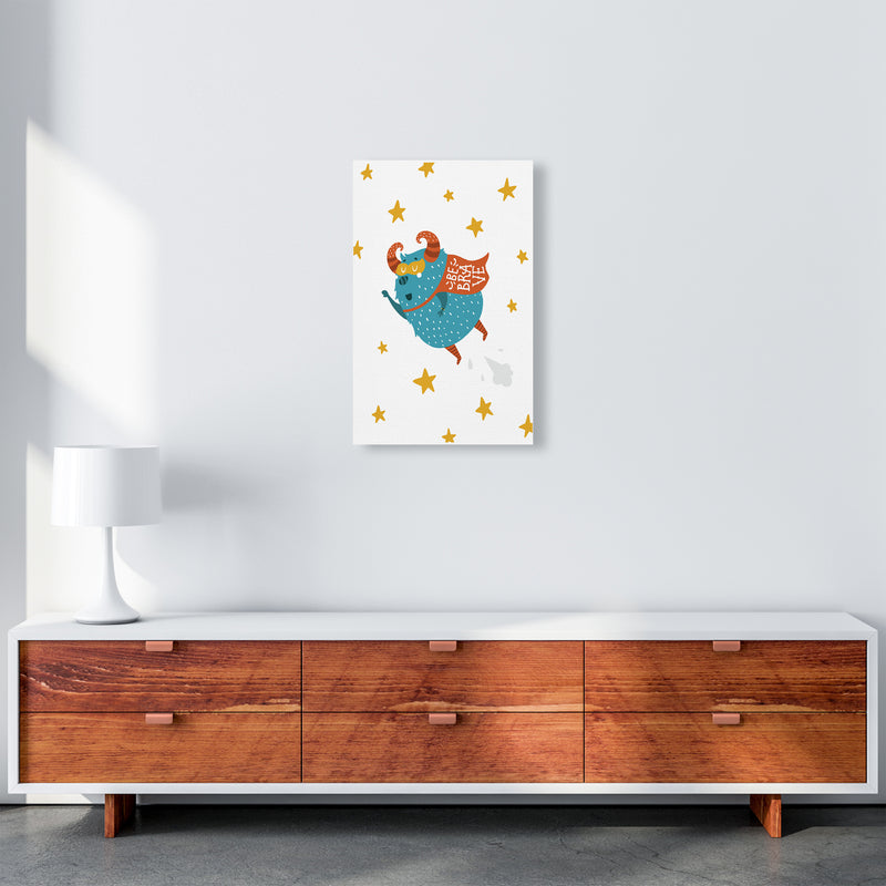 Little Monsters Flying Be Brave  Art Print by Pixy Paper A3 Canvas