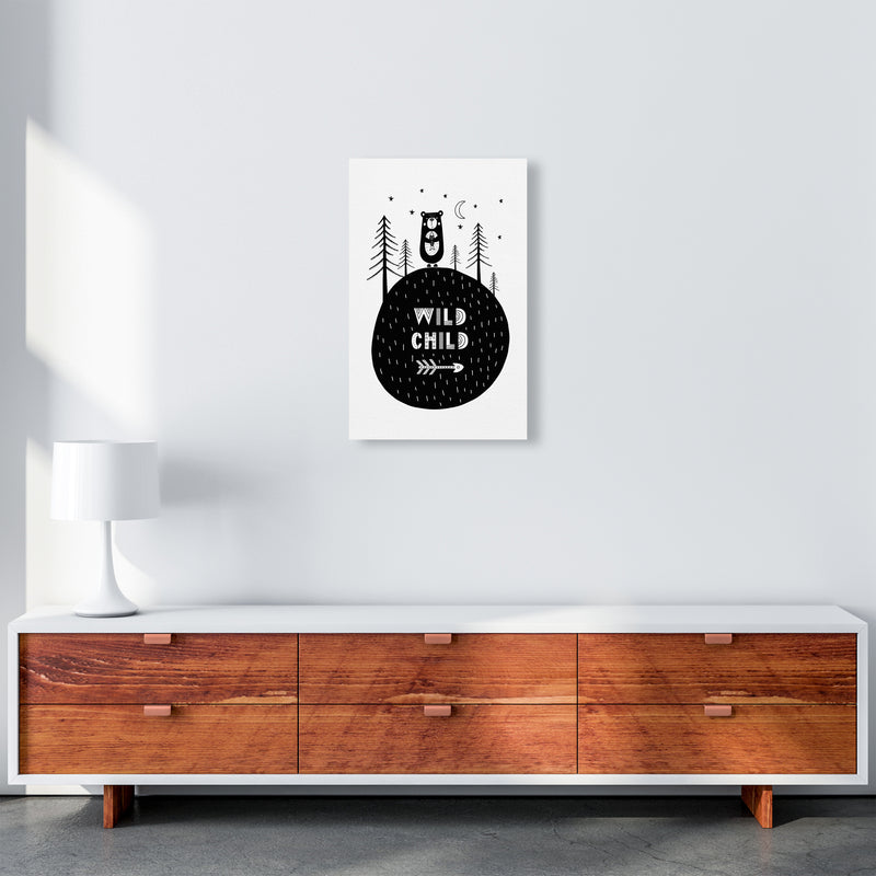 Wild Child Forest Bear  Art Print by Pixy Paper A3 Canvas