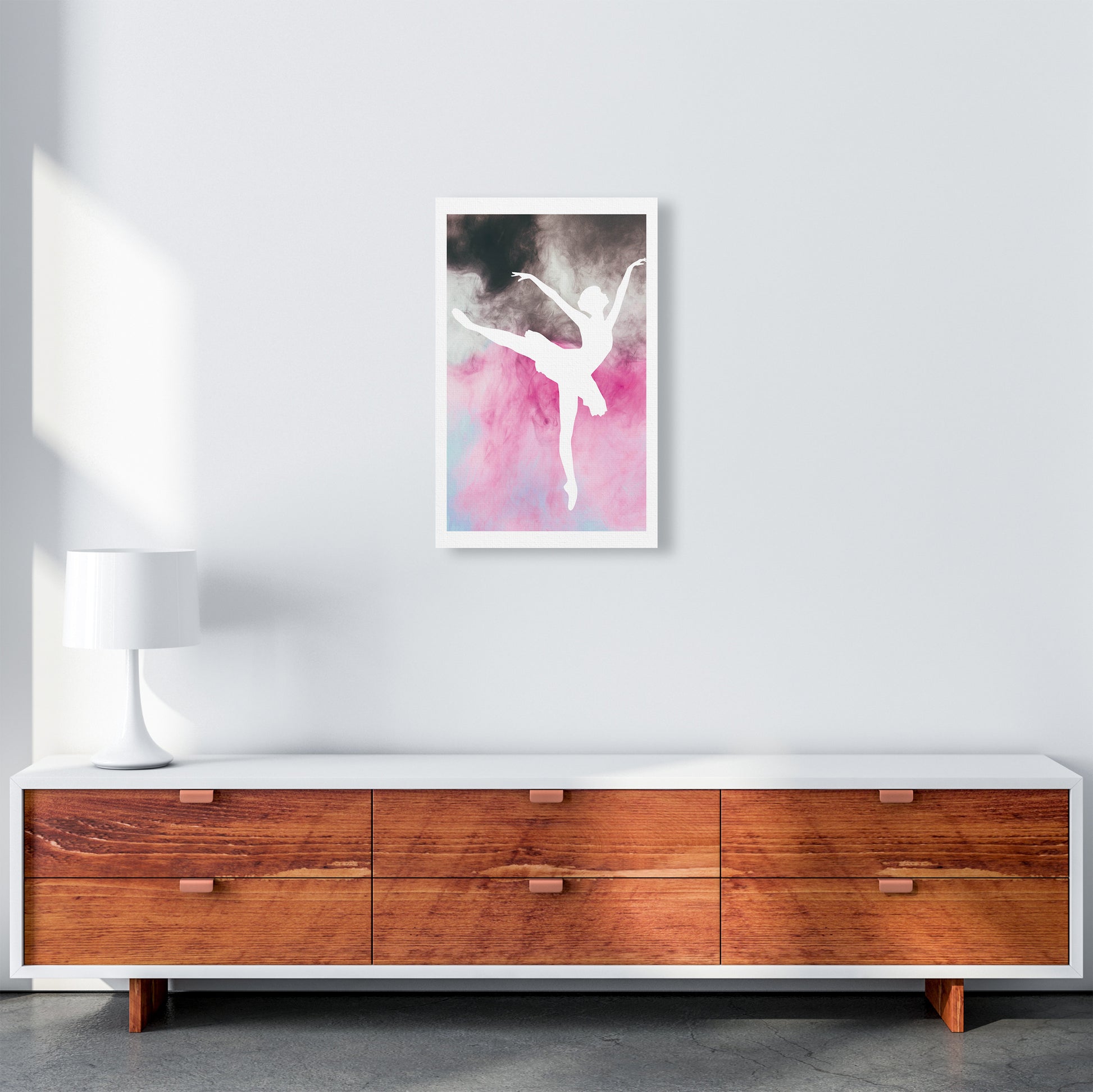 Ballerina Watercolour  Art Print by Pixy Paper A3 Canvas