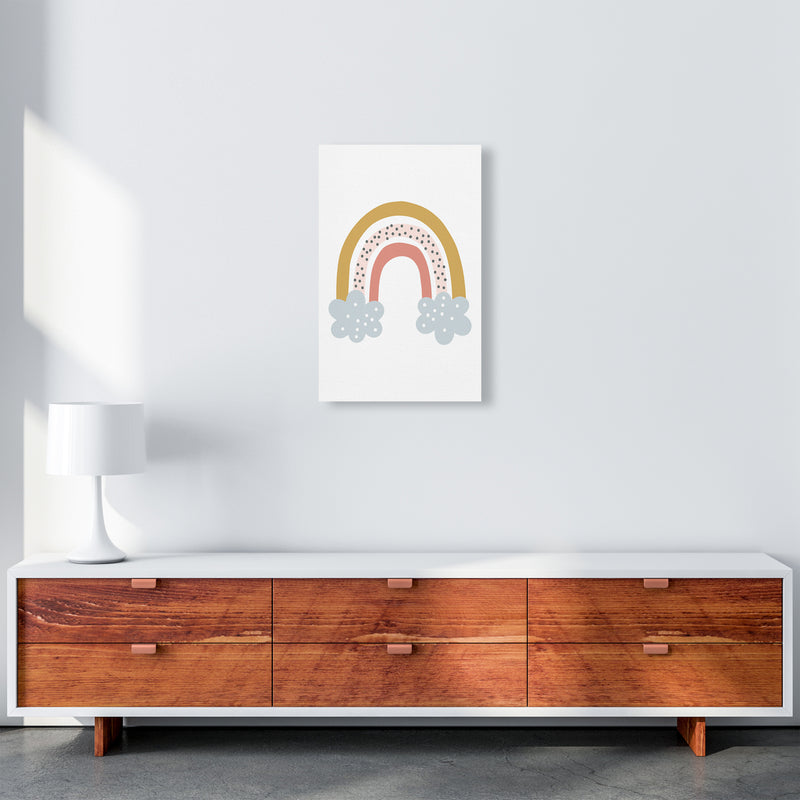 Rainbow With Clouds  Art Print by Pixy Paper A3 Canvas
