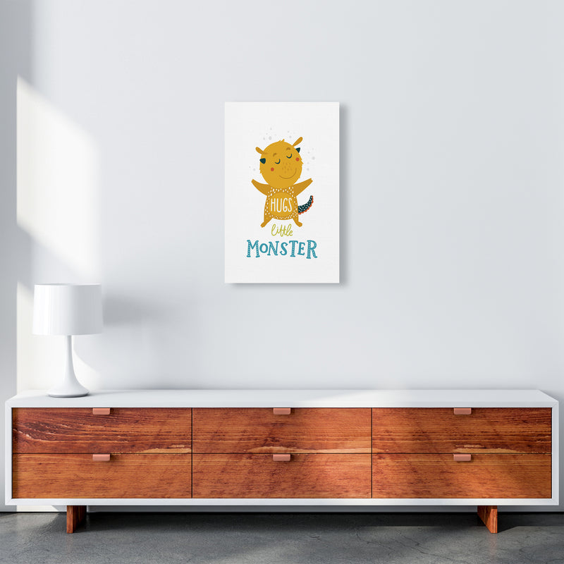 Little Monsters Hug  Art Print by Pixy Paper A3 Canvas