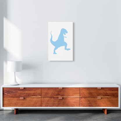 T-Rex Light Blue  Art Print by Pixy Paper A3 Canvas