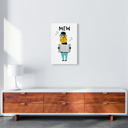 Mew Animal Pop  Art Print by Pixy Paper A3 Canvas