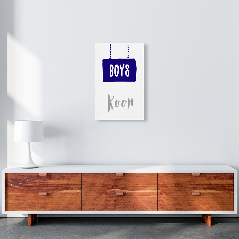 Boys Room Navy  Art Print by Pixy Paper A3 Canvas