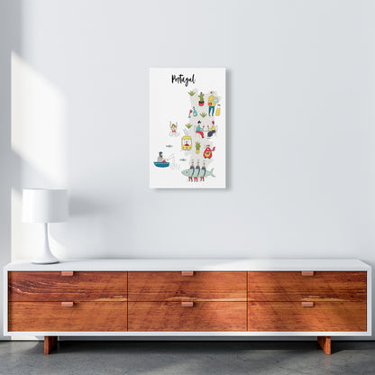 Portugal Map  Art Print by Pixy Paper A3 Canvas