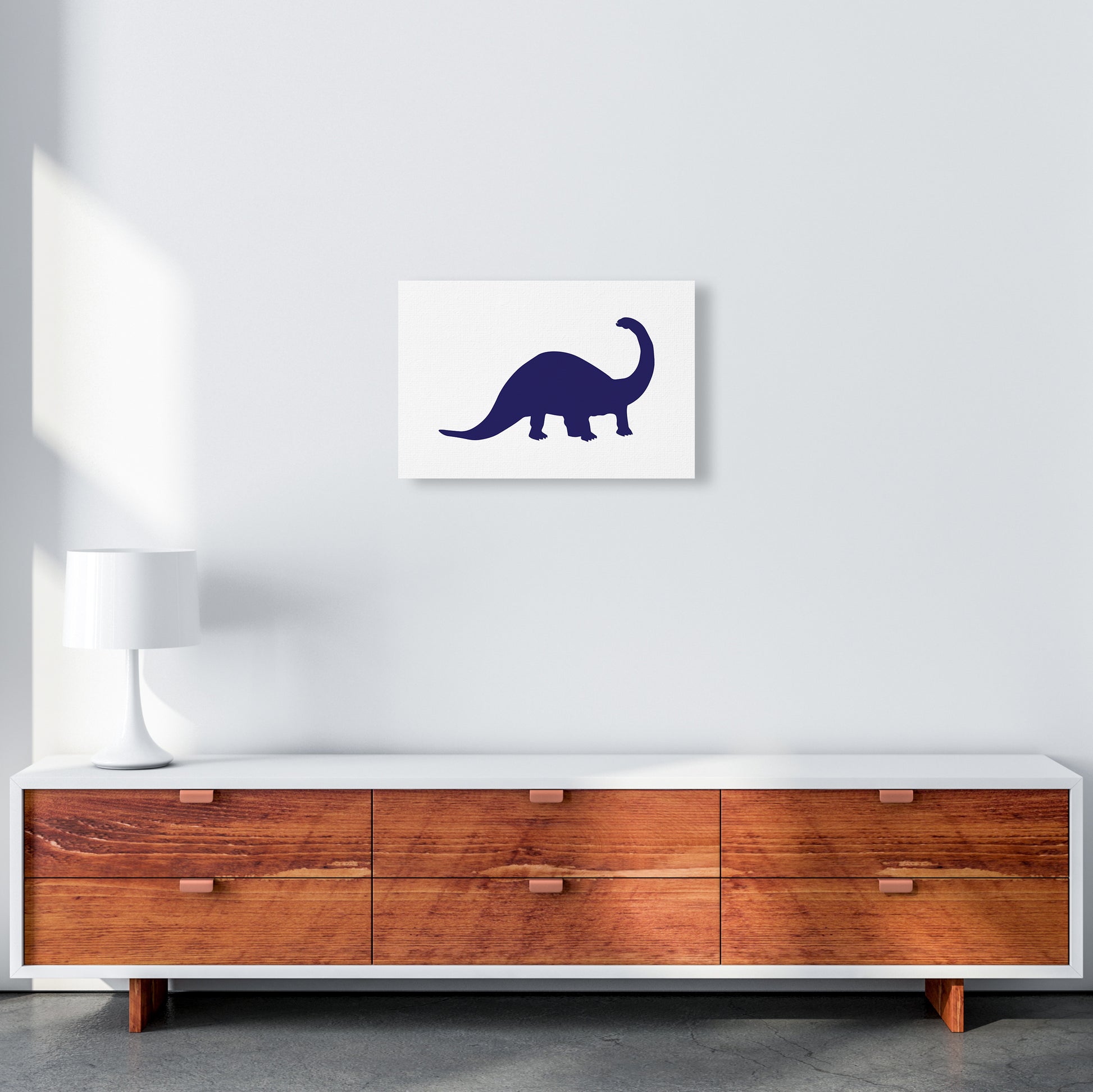 Sauro Navy  Art Print by Pixy Paper A3 Canvas