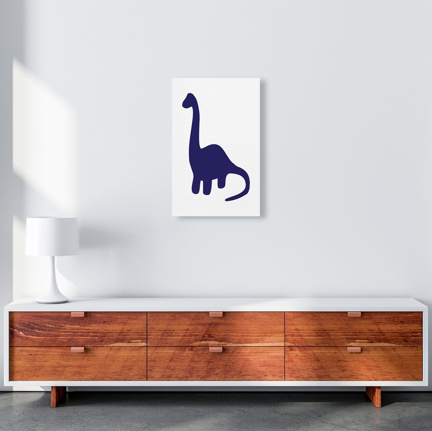 Brach Navy  Art Print by Pixy Paper A3 Canvas