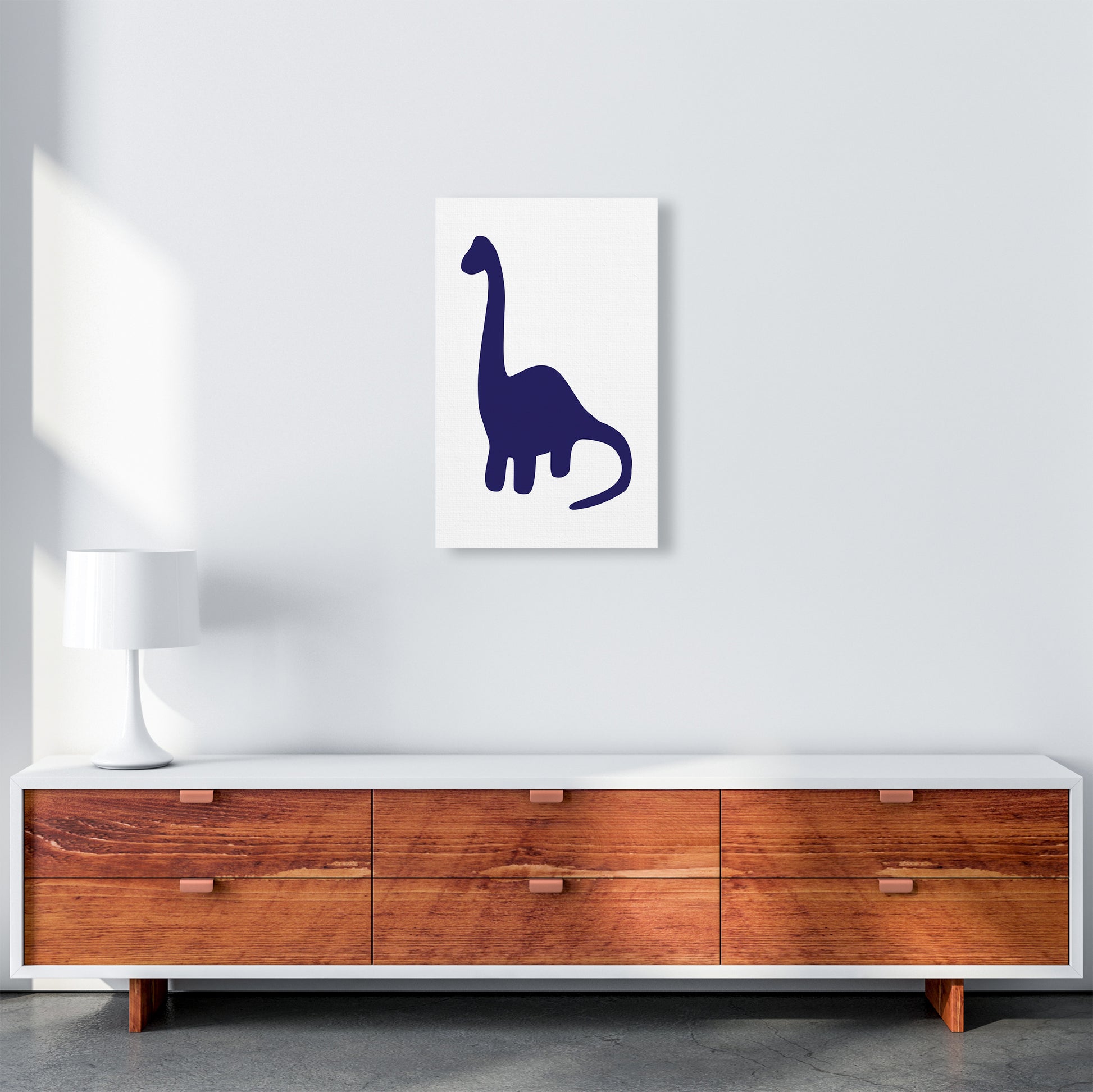 Brach Navy  Art Print by Pixy Paper A3 Canvas