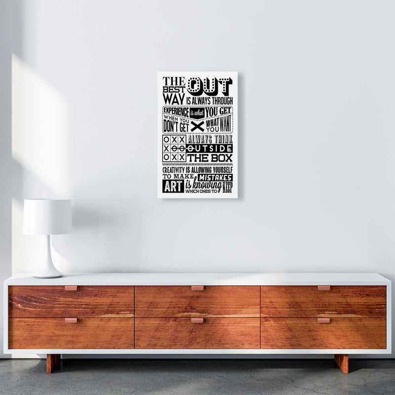 The Best Way Out Vintage  Art Print by Pixy Paper A3 Canvas