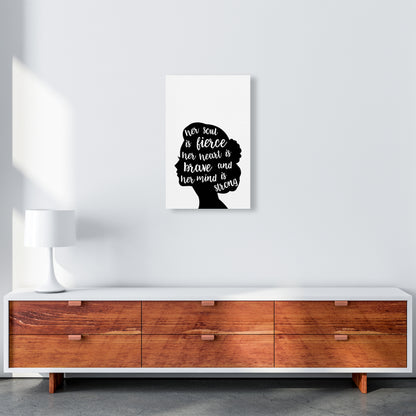 Her Soul Is Fierce White  Art Print by Pixy Paper A3 Canvas