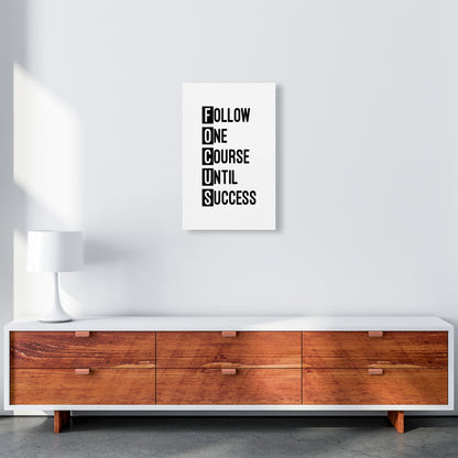 Focus Black  Art Print by Pixy Paper A3 Canvas