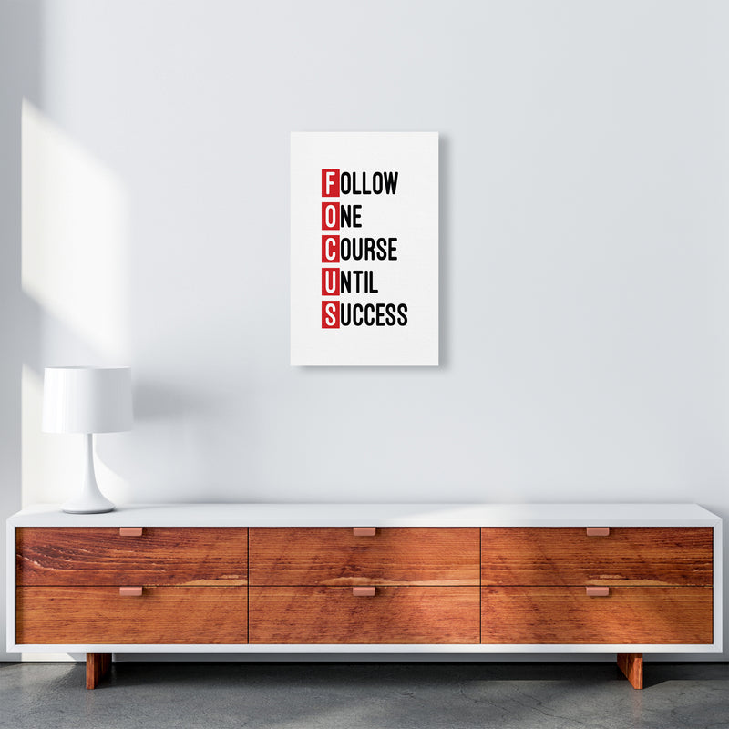 Focus Red  Art Print by Pixy Paper A3 Canvas