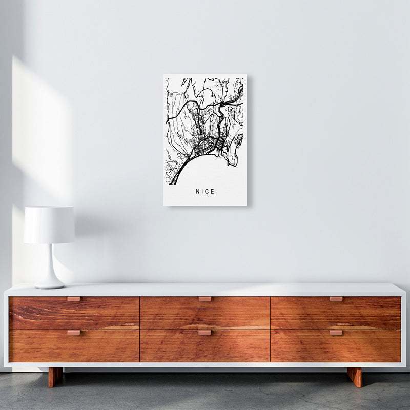 Nice Map Art Print by Pixy Paper A3 Canvas