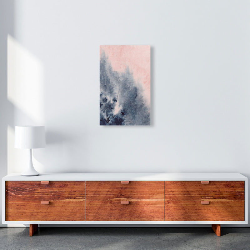 Sand Pink and Navy Watercolour 04 Art Print by Pixy Paper A3 Canvas
