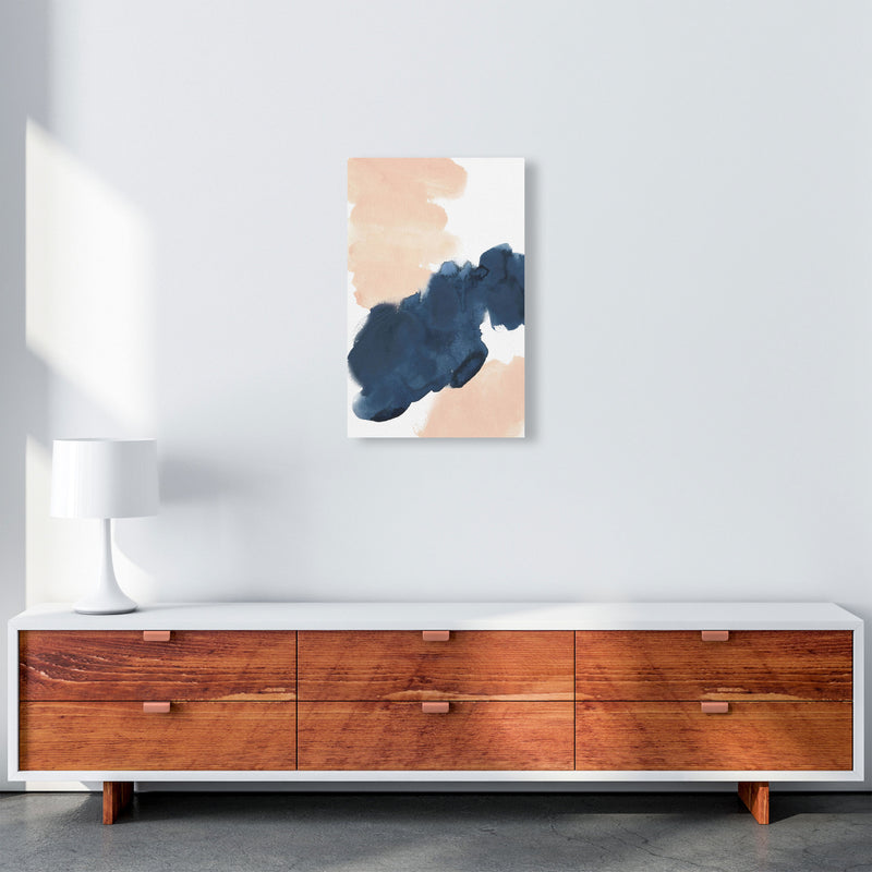 Aztec Blush and Navy Watercolour 02 Art Print by Pixy Paper A3 Canvas