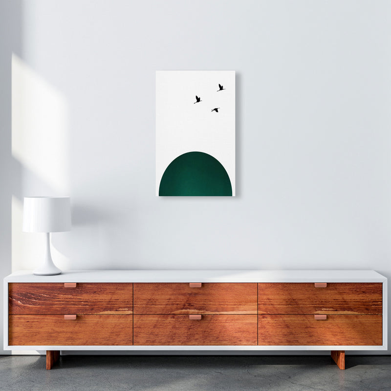 Rising sun emerald Art Print by Pixy Paper A3 Canvas