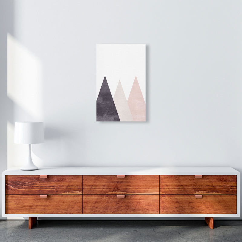 Mountains pink cotton Art Print by Pixy Paper A3 Canvas