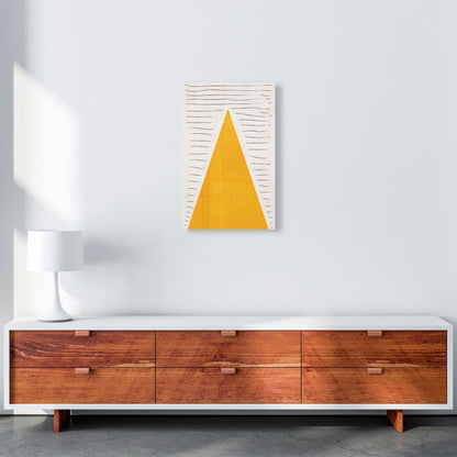 Mountains lines mustard Art Print by Pixy Paper A3 Canvas