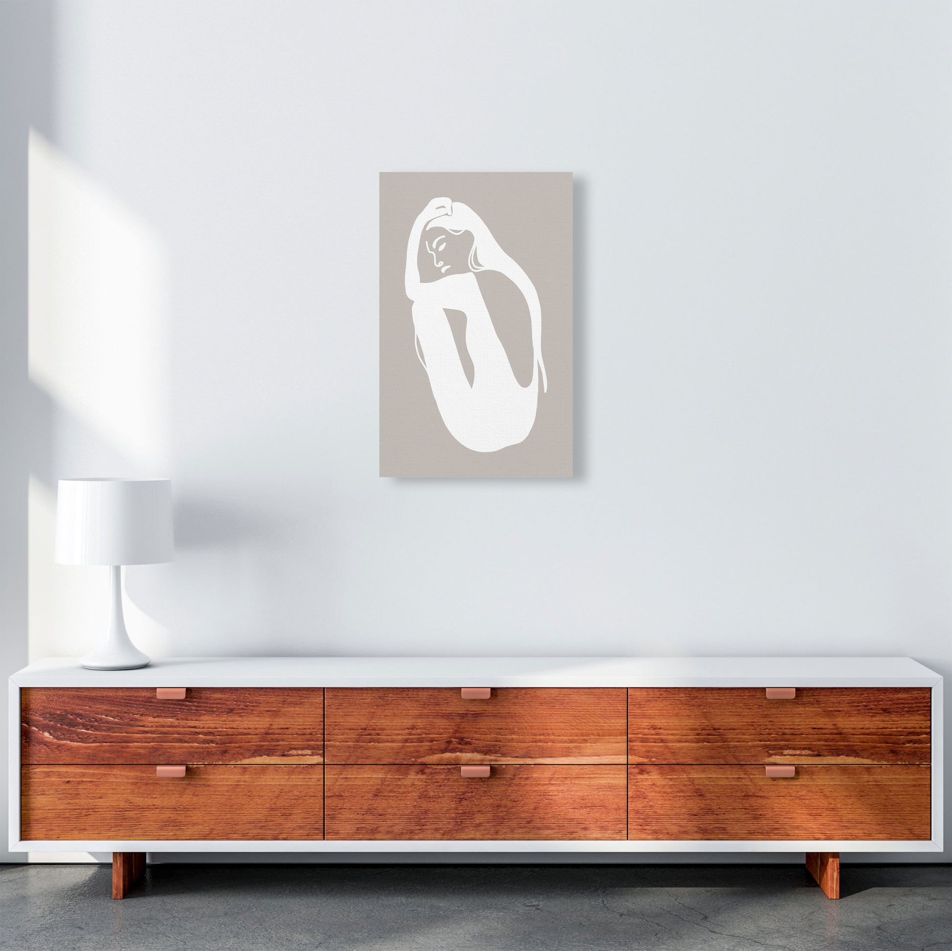 Inspired Stone Woman Silhouette Art Print by Pixy Paper A3 Canvas
