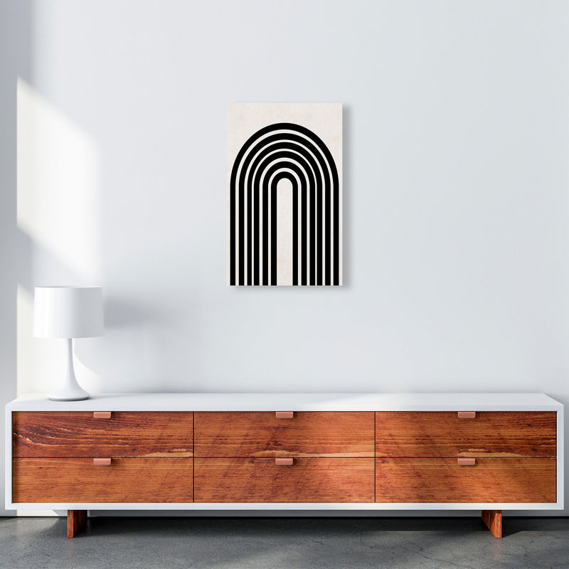 Black rainbow Art Print by Pixy Paper A3 Canvas