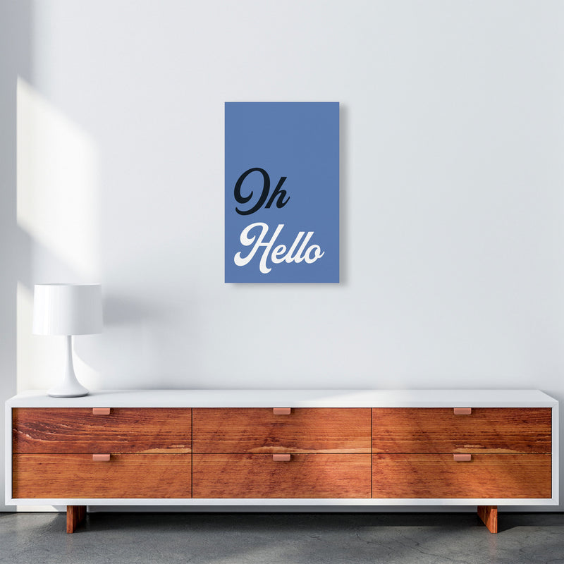Oh Hello Art Print by Pixy Paper A3 Canvas