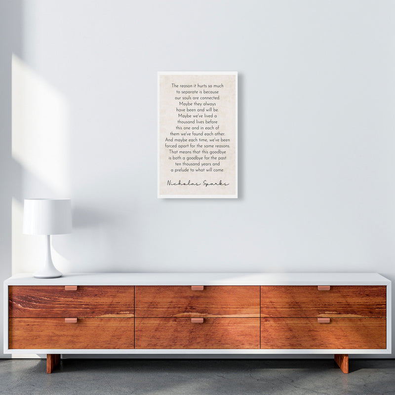 Our Souls - Nicholas Sparks Art Print by Pixy Paper A3 Canvas