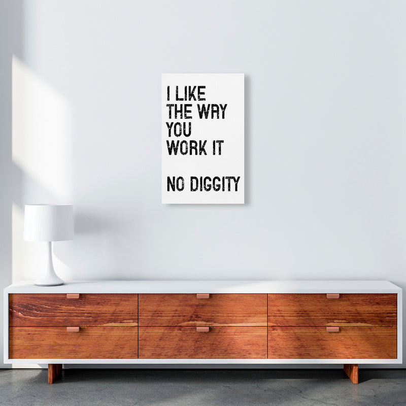 No Diggity Art Print by Pixy Paper A3 Canvas