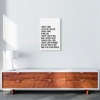 I Wish I Was A Baller Art Print by Pixy Paper A3 Canvas