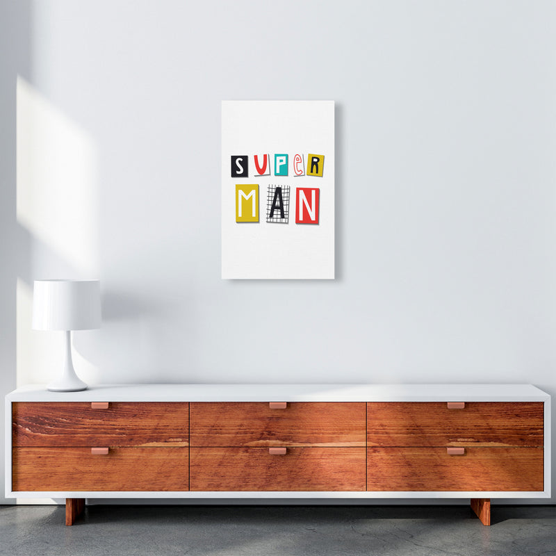 Super man Art Print by Pixy Paper A3 Canvas