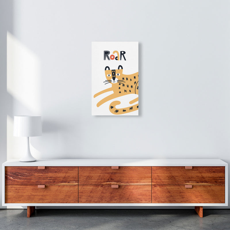 Roar leopard Art Print by Pixy Paper A3 Canvas