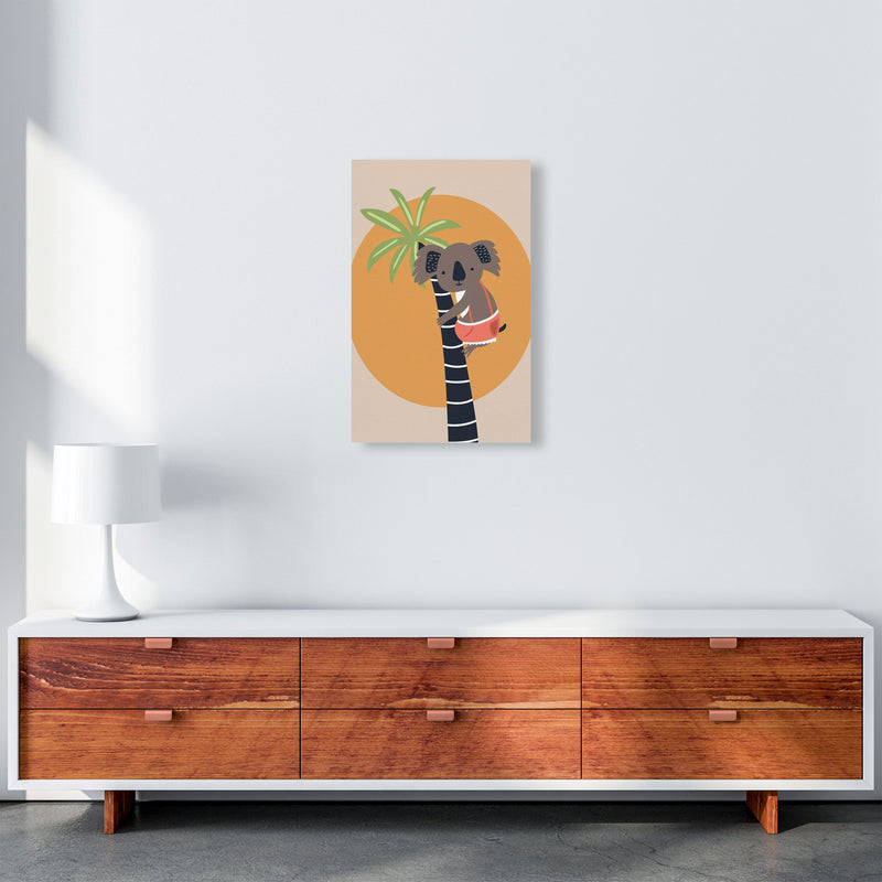 Koala in tree Neutral kids Art Print by Pixy Paper A3 Canvas