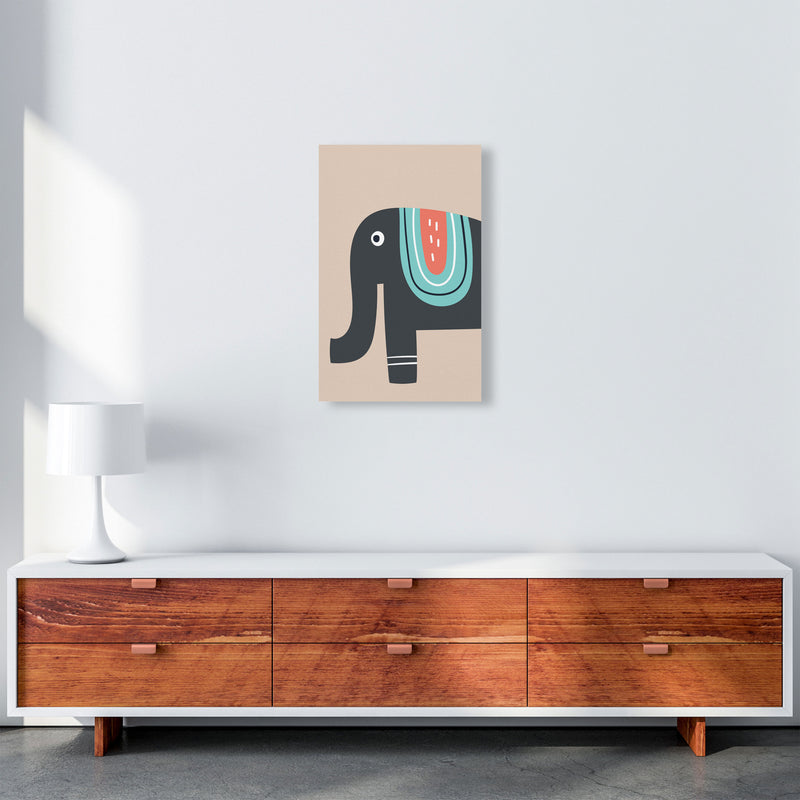 Elephant Neutral kids Art Print by Pixy Paper A3 Canvas