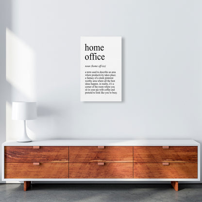 Home Office Definition Art Print by Pixy Paper A3 Canvas